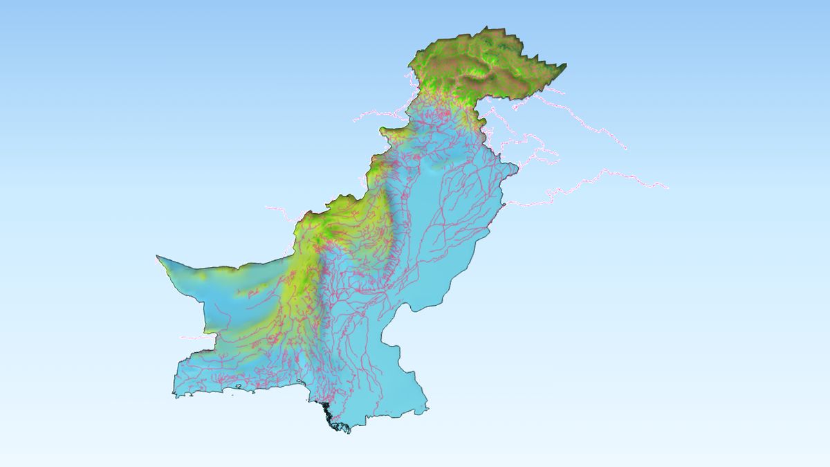 Pakistan rivers interactive map