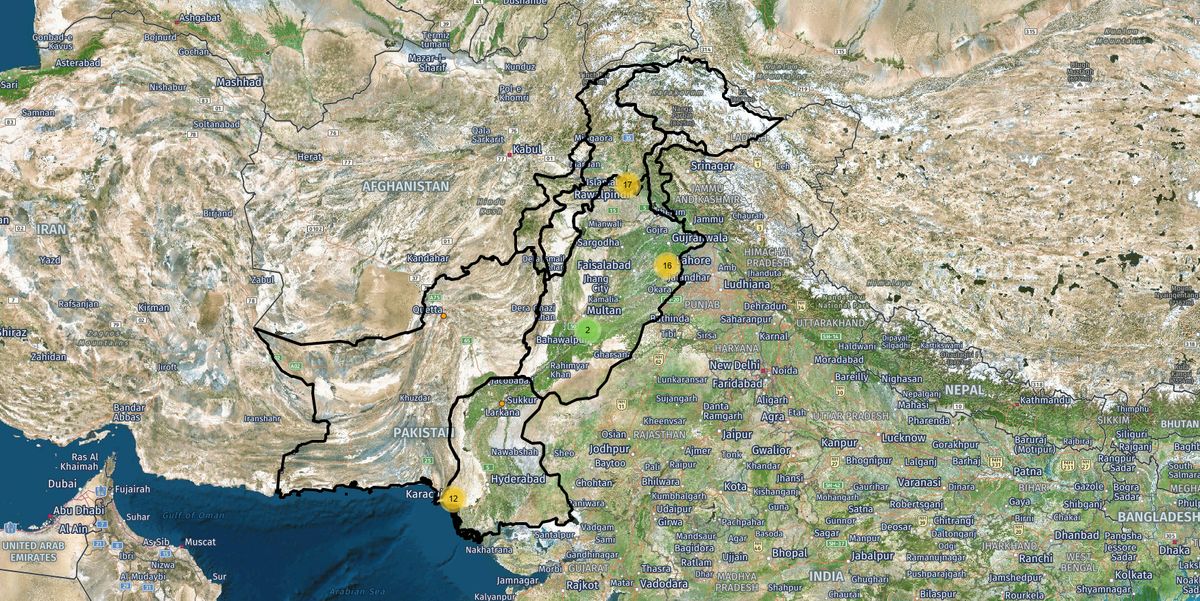 Pakistan universities interactive map