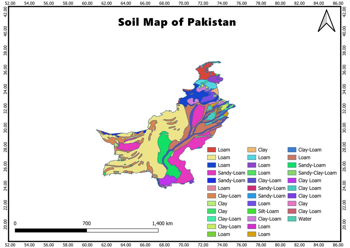 Soil mapping of Pakistan