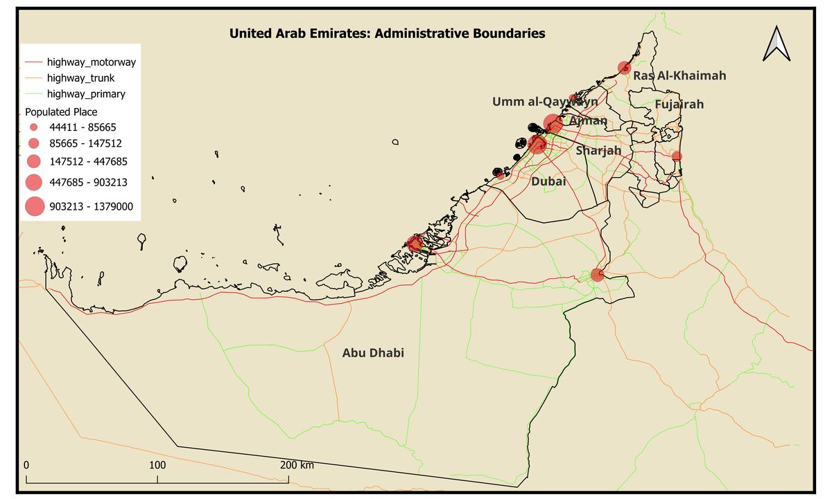 UAE administrative boundaries